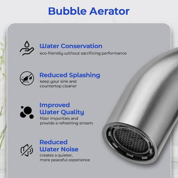 Single Handle Wall Mount Bathroom Faucet in Brushed Nickel