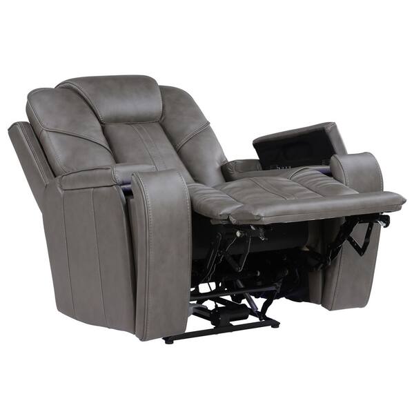 Steve Silver Daniel Gray Leather Standard Recliner DAE800C - The Steve Silver Daniel Gray Leather Standard Recliner DAE800C - The