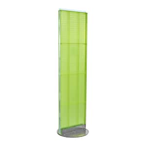 60 in. H x 16 in. W 2- Sided Styrene Pegboard Floor Display on Revolving Base in Green