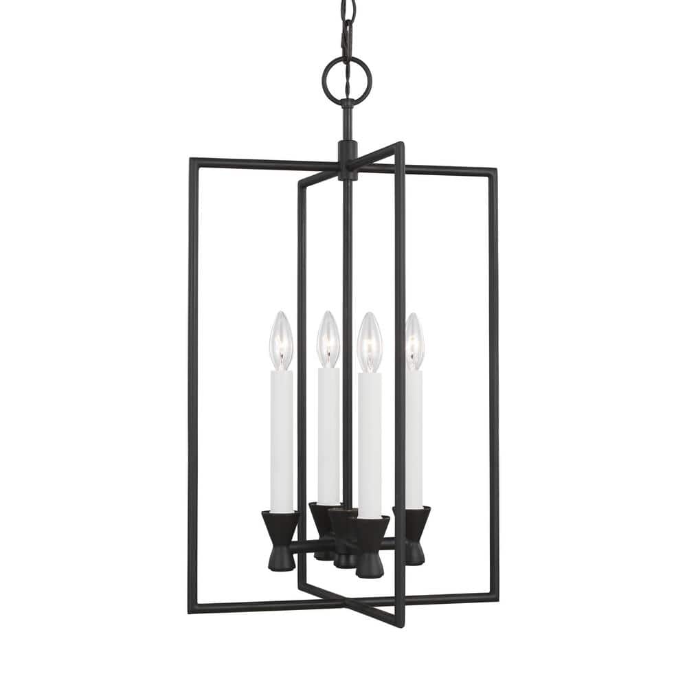 Keystone Aged Iron 4-Light Outdoor Candle Chandelier