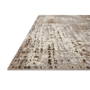 Austen Natural / Mocha 18 in. x 18 in. Sample Modern Abstract Area Rug