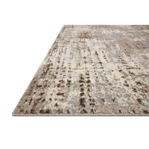 Austen Natural/Mocha 6 ft. 7 in. x 9 ft. 2 in. Modern Abstract Area Rug