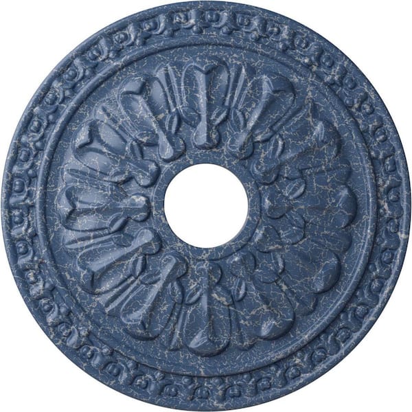 Ekena Millwork 1-3/8 in. x 18 in. x 18 in. Polyurethane Warsaw Ceiling Medallion, Americana Crackle