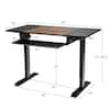 Costway 48 in. Rectangular Brown Electric Wood Sit to Stand Desk Adjustable  Workstation Computer Desk w/Keyboard Tray JV10107CF - The Home Depot