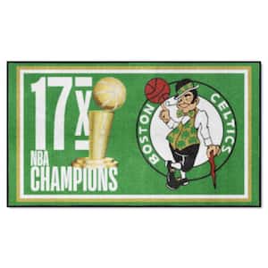 Boston Celtics Green 3 ft. x 5 ft. Plush Area Rug