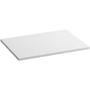 Solid/Expressions 31 in. Solid Surface Vanity Top in White Expressions without Basin