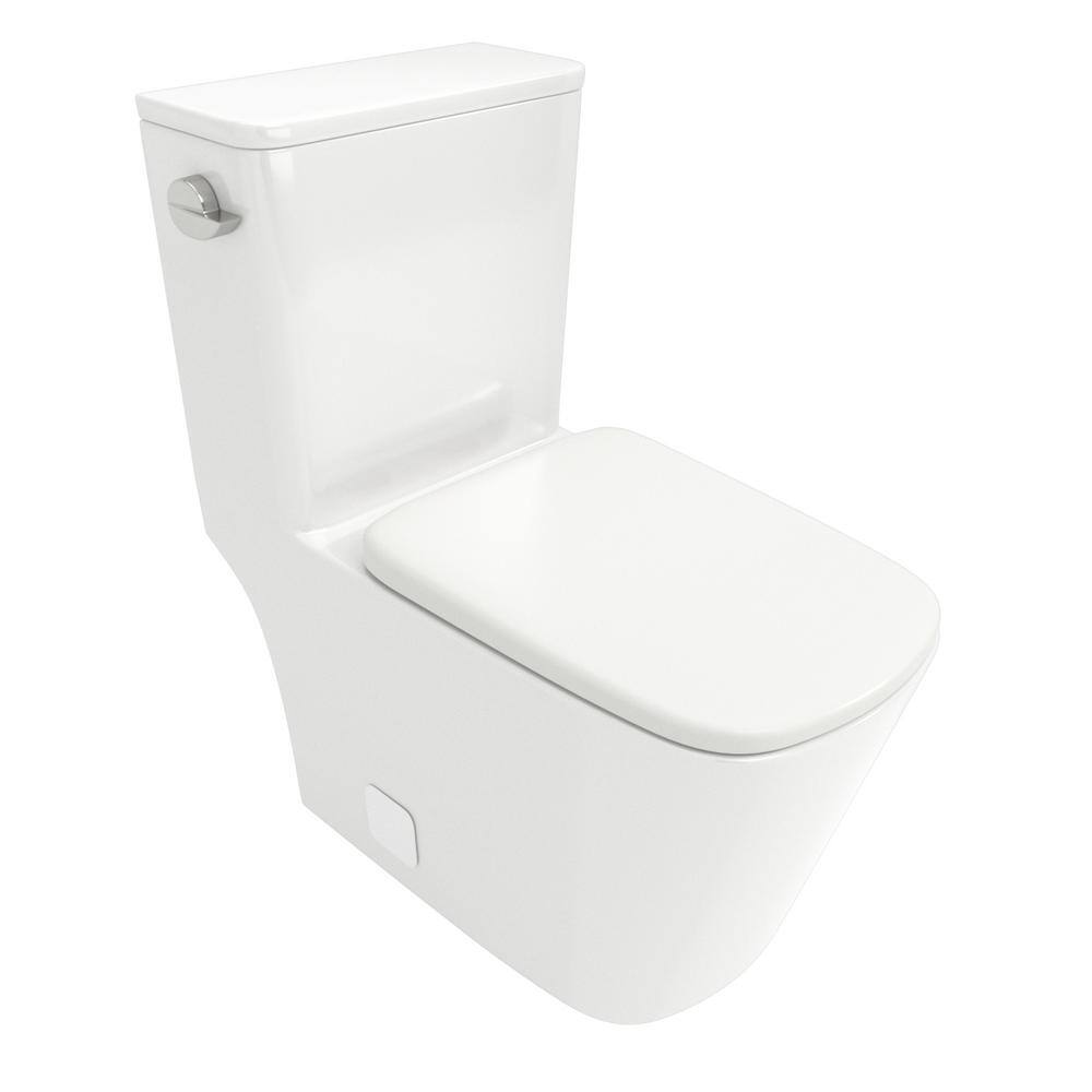 12 in. 1-piece 1.28 GPF Single Flush Elongated Toilet in White Seat Included price history on PriceWatchPro