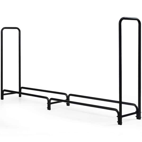 Alpulon 8 ft. Steel Outdoor Firewood Log Rack