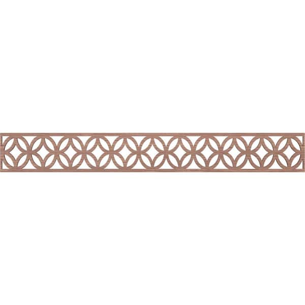 Ekena Millwork Crosby Fretwork 0.25 in. D x 46.5 in. W x 6 in. L Walnut Wood Panel Moulding
