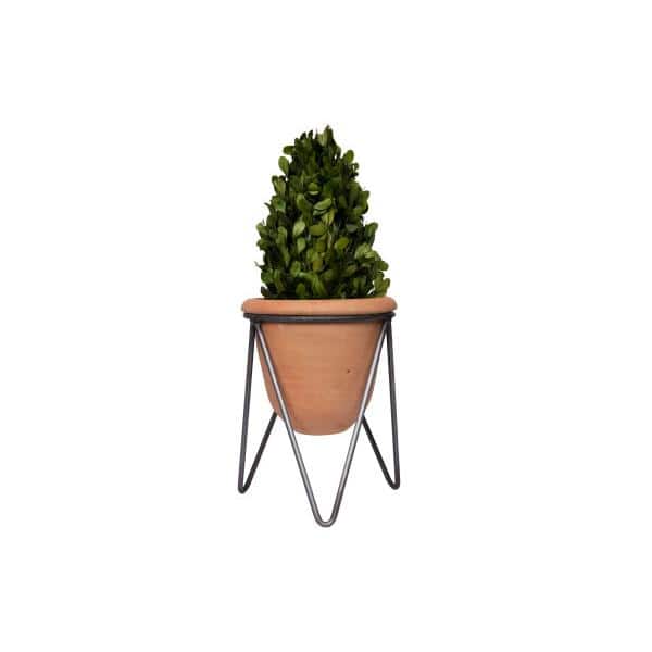 Terracotta Planter with Metal Stand for Indoor/Outdoor Use