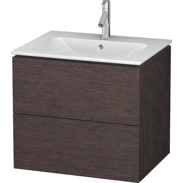 Duravit L-Cube 18.88 in. W x 24.38 in. D x 21.63 in. H Bath Vanity Cabinet without Top in Dark Brushed Oak