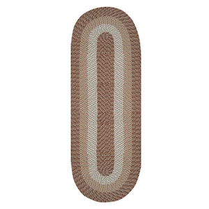 Country Stripe Braid Collection Straw Stripe 24" x 108" Runner Rug 100% Polypropylene Reversible