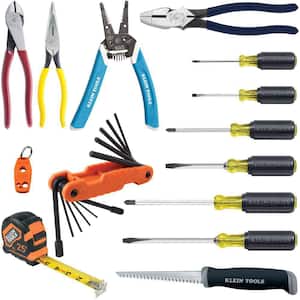 Fixed Blade Driver and Plier Tool Set, 14-Piece