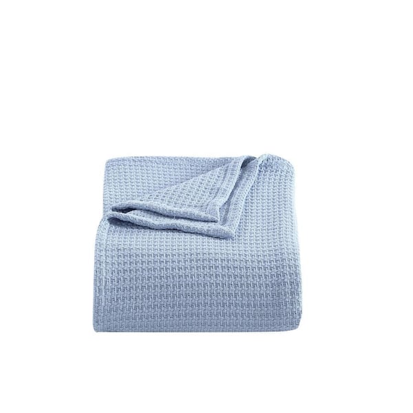 Bahama Coast Hypoallergenic 1-Piece Blue Cotton Full/Queen Blanket