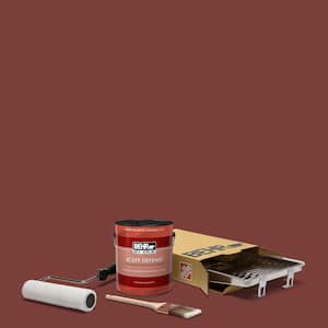 1 gal. #PPU2-02 Red Pepper Ultra Extra Durable Flat Interior Paint and 5-Piece Wooster Set All-in-One Project Kit