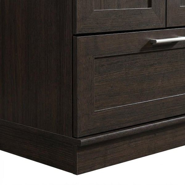 SAUDER Dakota Oak 29 in. Wide Storage Armoire with Adjustable