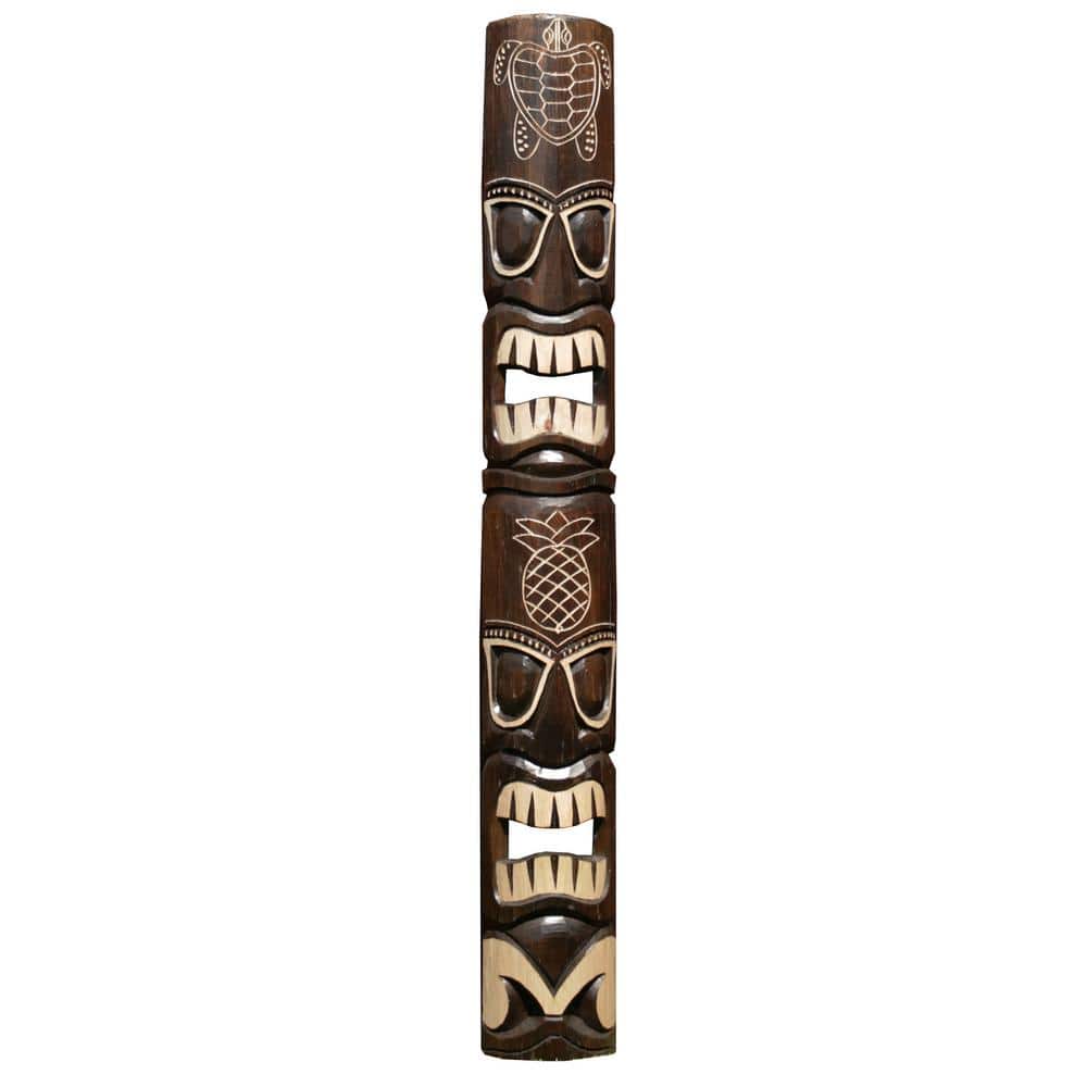 Backyard X-Scapes 60 in. 2 Face Totem Hawaiian Pineapple and Turtle ...