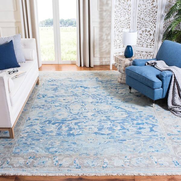 Sultanabad 8 x 10 Blue/Gold Persian Area Rug