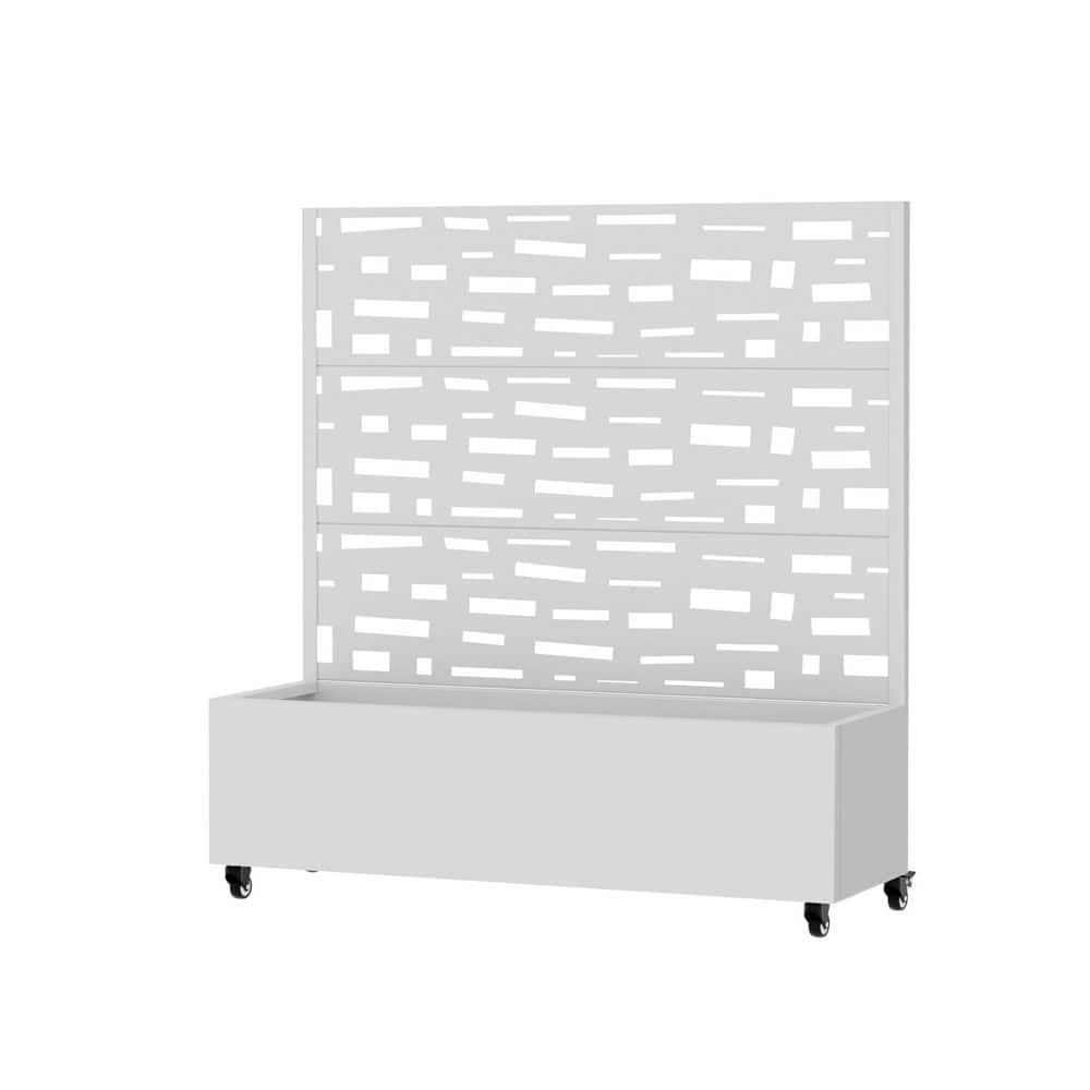 47 in. H x 47 in. W Metal Planter Box with Galvanized Trellis and Wheels Garden Bed with Drainage Holes price history on PriceWatchPro