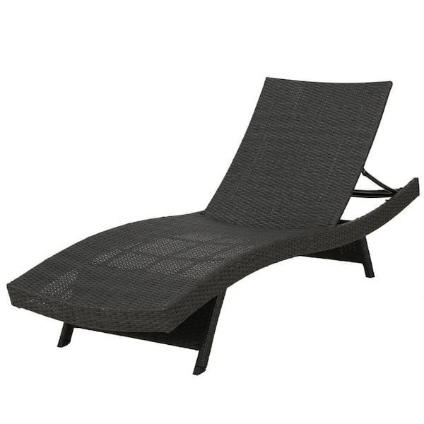 Mach Dark Gray Rattan Wicker Outdoor Chaise Lounge