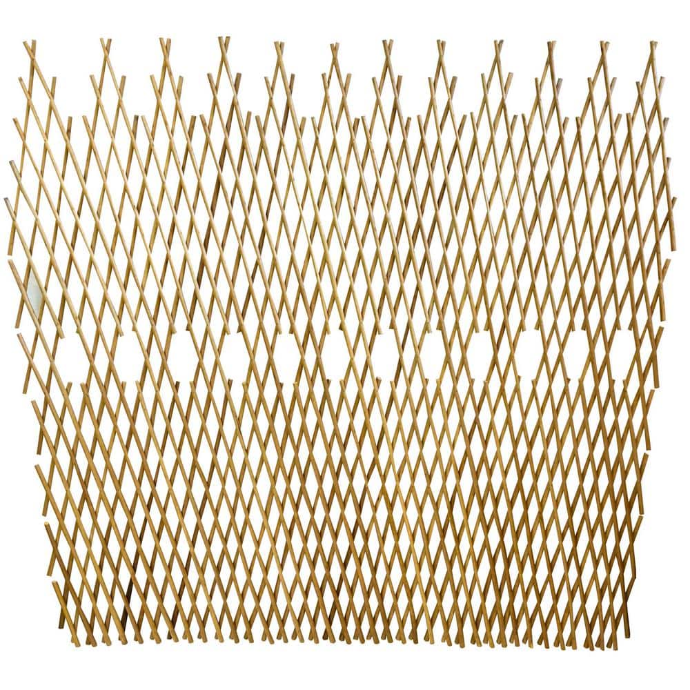 48 in. H Peeled Willow Picket Fence Pattern Fence