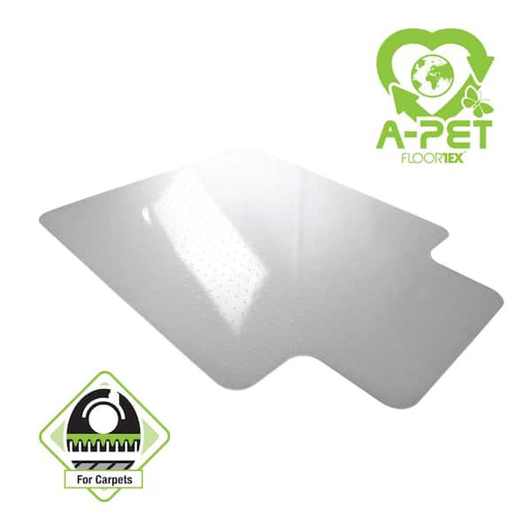Advantagemat Plus Clear 36 in. x 48 in. APET Lipped Indoor Chair Mat for Low/Standard Pile Carpets