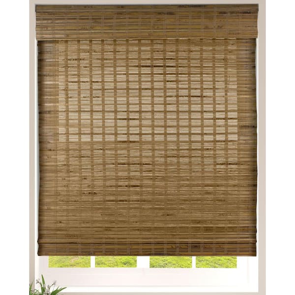 Arlo Blinds Dali Native Cordless Light Filtering Bamboo Woven Roman Shade 20 in.W x 60 in. L (Actual Size)