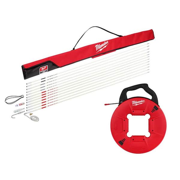 60 ft. Fiberglass Fish Stick Low/Mid/High Flex Combo Kit with 200 ft. Polyester Fish Tape with Non-Conductive Tip