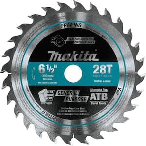 6-1/2 in. 28T Wood Carbide-Tipped Cordless Plunge Saw Blade