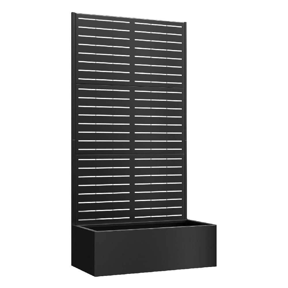 35 in. L x 16 in. W x 71 in. H Metal Raised Garden Planter Box  Trellis-Black Rectangle Pot Climbing Plants  Cucumbers price history on PriceWatchPro