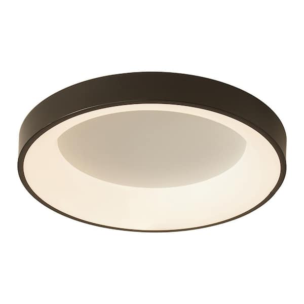 aiwen 19.68 in. 1-Light White Simple Circle Creative Design 27 Watt Integrated LED Flush Mount Ceiling Lighting