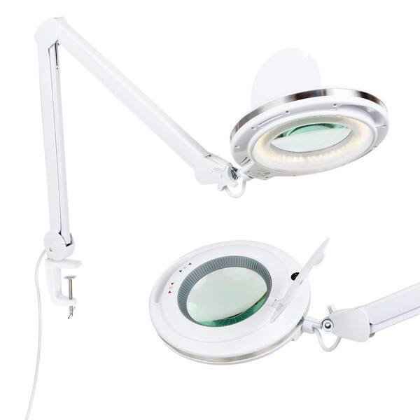 thumbnail image 2 of TECHTOGNDA 15X Magnifier Desk Lamp – White Glass Lens, LED Light, Repair Table Tool, MPN 140058 2 of 5