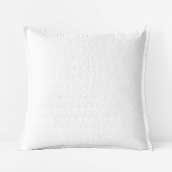 The Company Store Legends Hotel Wrinkle-Free White Cotton Sateen Euro Sham