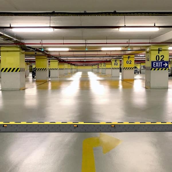 40.5 in. x 10 in. x 2 in. 3.375 ft. Rubber Cable Protector Ramp, 4 Pack, 2 Channel, 66,000 lb. Load Capacity, Conduit