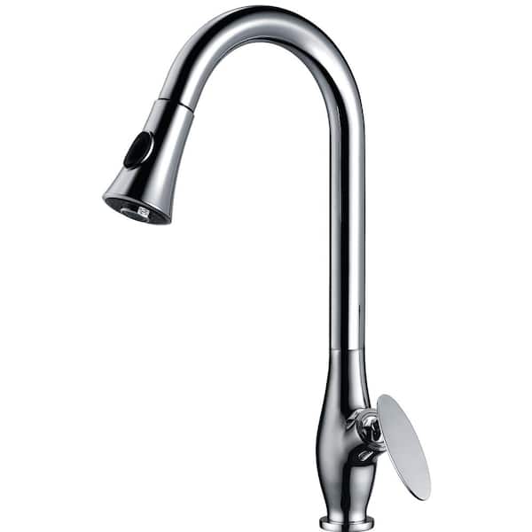 Unbranded Roxy Single handle Deck Mount Standard Kitchen Faucet 4 in. W Stainless Steel 16GS-16745