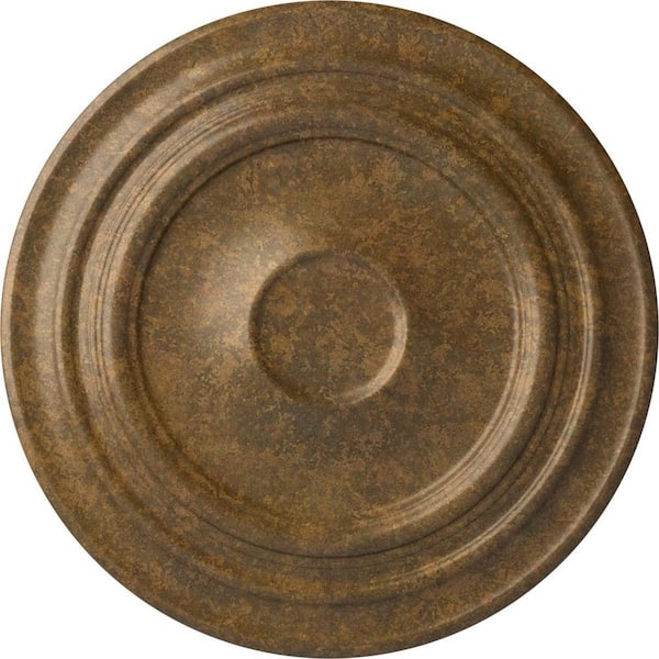 Ekena Millwork 32-5/8 in. x 1-1/2 in. Giana Urethane Ceiling Medallion (Fits Canopies up to 7-7/8 in.), Rubbed Bronze