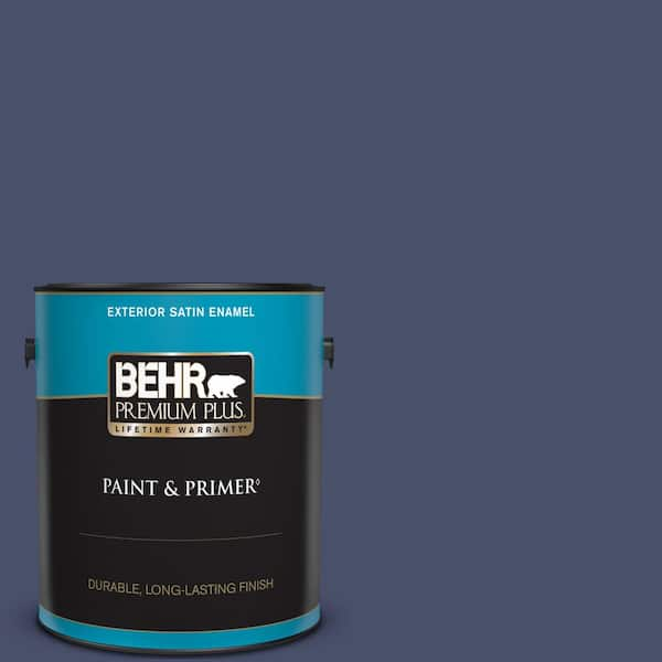 BEHR PREMIUM PLUS 1 gal. #PPU15-18 Vintage Velvet Satin Enamel Exterior Paint & Primer