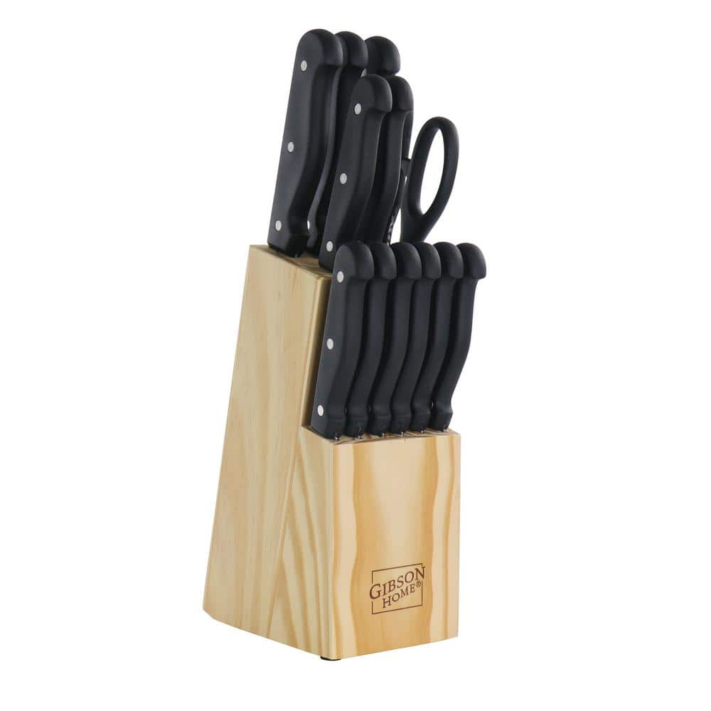 Chicago Cutlery 13-Piece Kitchen Knife Set w/ Wood Block Missing Sharpener  Black