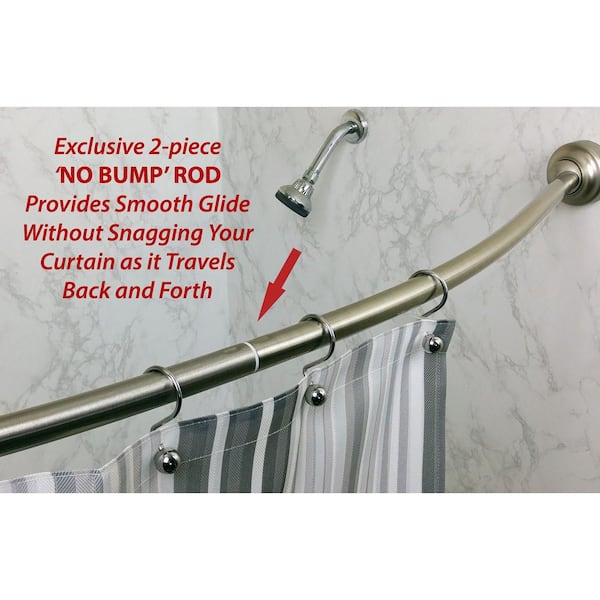 Rotator Rod 60 In Stainless Steel, Is A Curved Shower Curtain Rod Better