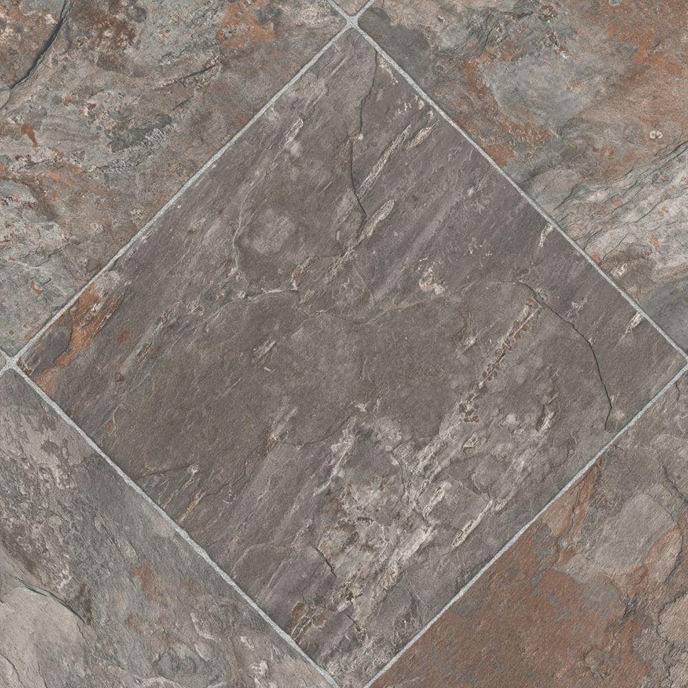 Lifeproof Diagonal Slate Stone Residential/Light Commercial Vinyl Sheet Flooring 12ft. Wide x Cut to Length U5280537C998L14