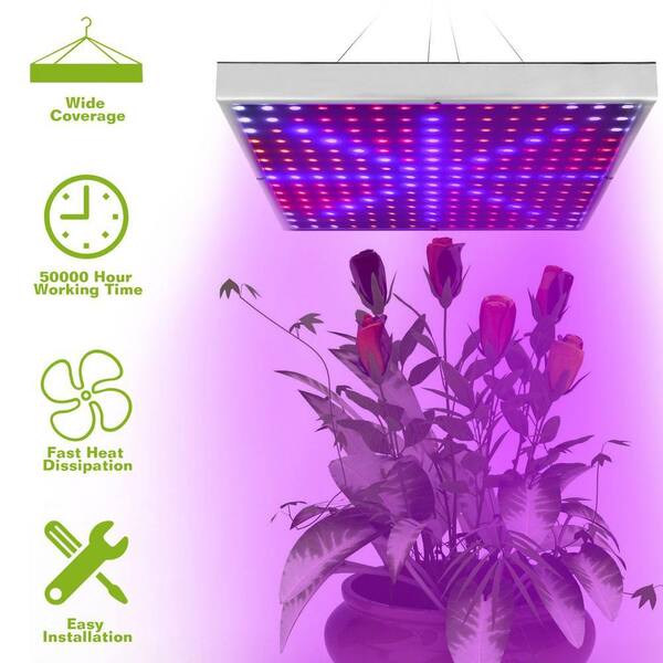 cenadinz 15-Watts LED Grow Light Full Spectrum Hanging 225 LEDs
