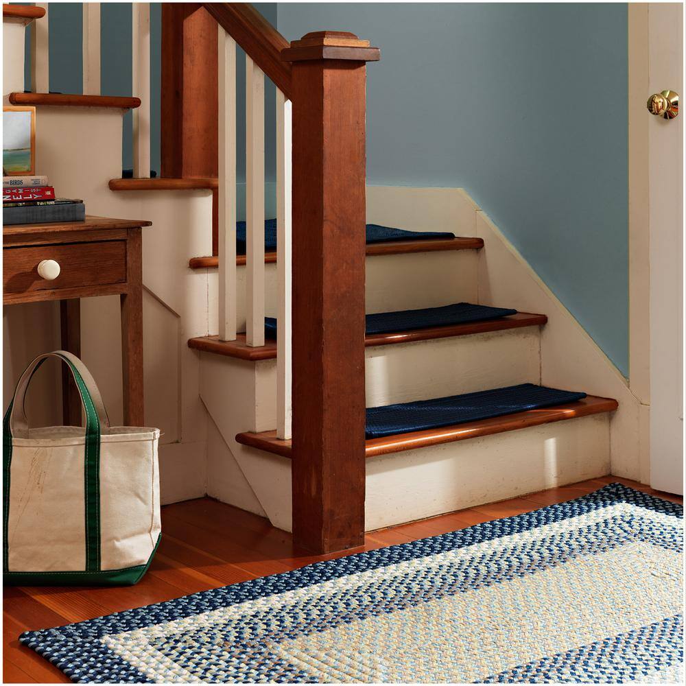 Tangerine Geometric Braided 2x4 Synthetic Reversible Rug