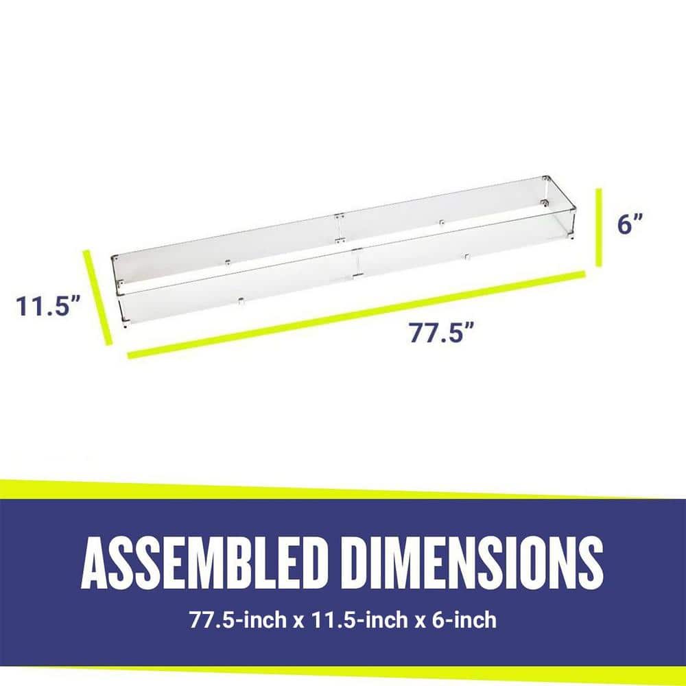 Clear Tempered Glass Flame Guard with Polished Aluminum Brackets