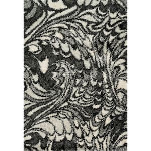Cosma Lifestyle Collection Charcoal/Ivory 3 ft. 9 in. x 5 ft. 6 in. Area Rug
