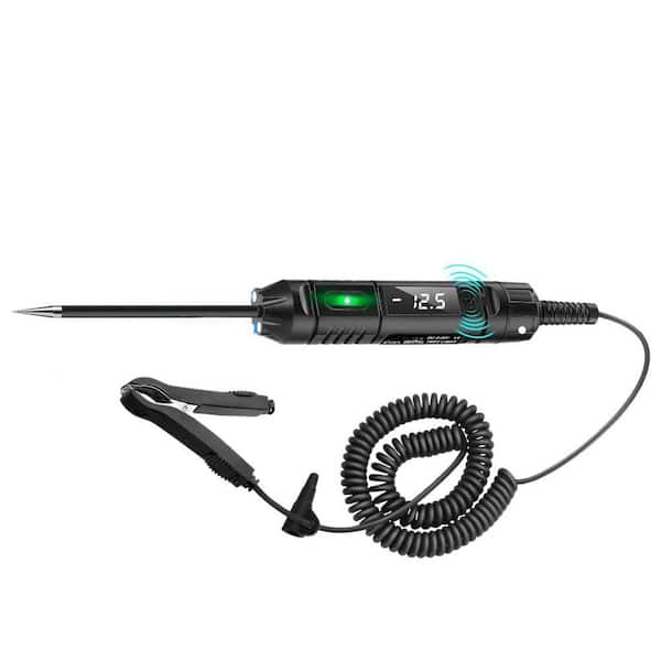 Heavy Duty 3-72V Digital LED Automotive Test Light with Stainless Probe and Extended Wire