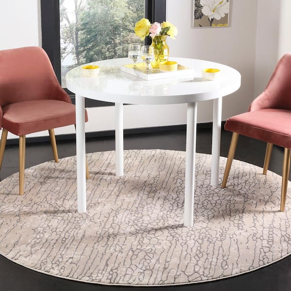 Meadow Beige 7 ft. x 7 ft. Round Abstract Area Rug
