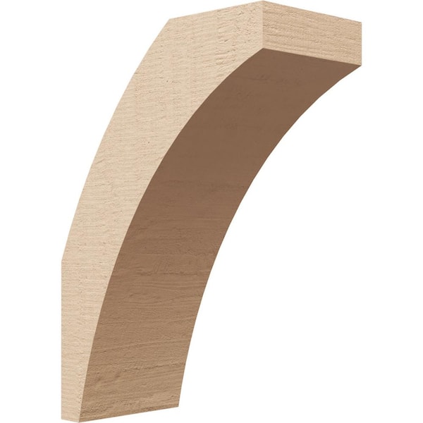 Ekena Millwork 5 in. x 14 in. x 10 in. Thorton Rough Cedar Woodgrain Timberthane Polyurethane Knee Brace, Primed