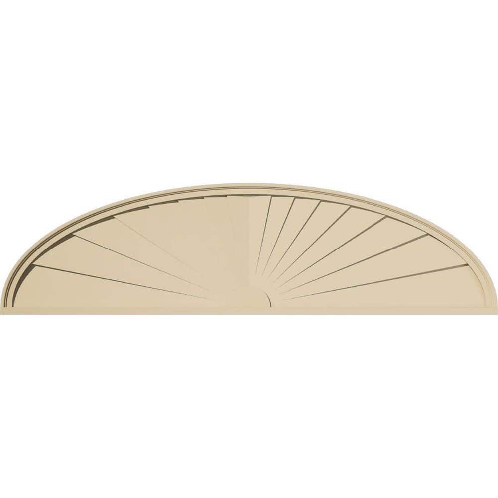 Pedss Ekena Millwork 70-in W x 18-1/2-in H x 2-in P Elliptical Sunburst ...