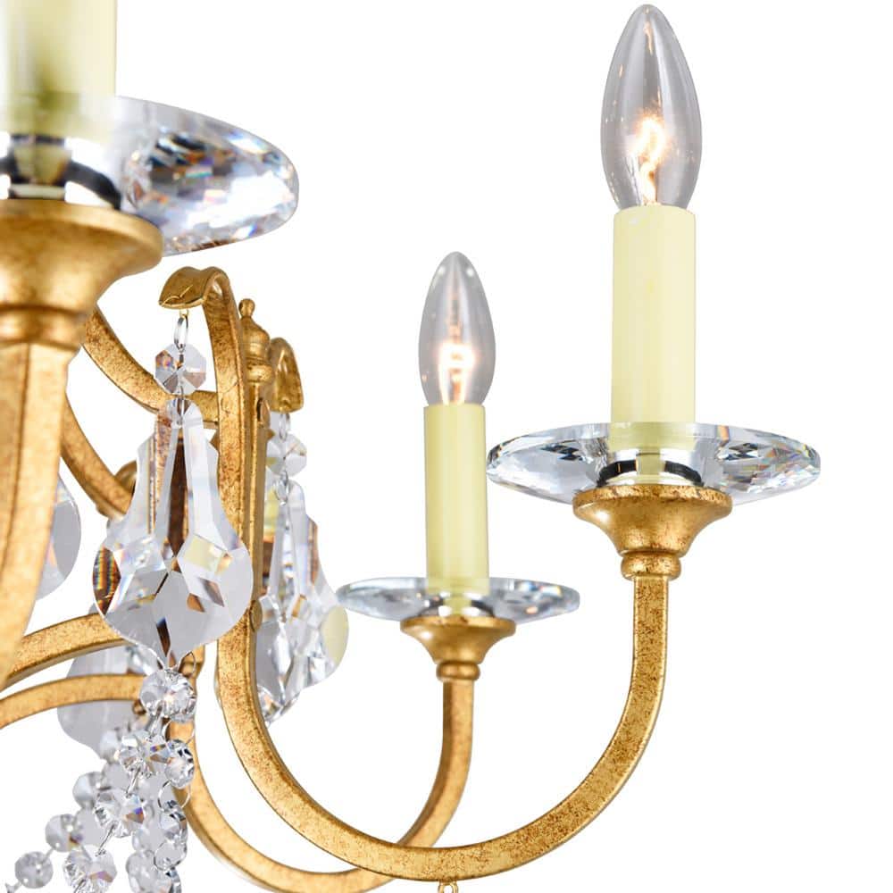 Electra 12-Light Oxidized Bronze and Crystal Candle Chandelier