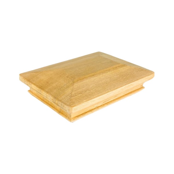 Protectyte Miterless 4 in. x 6 in. Untreated Wood Pyramid Slip Over Fence Post Cap